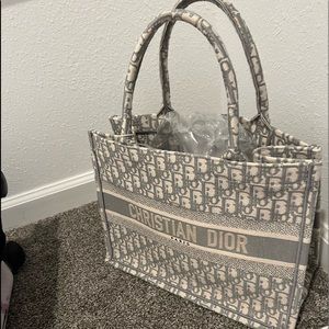 Christian Dior Gray Medium Tote